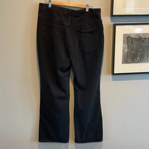 Shein Curve Black 1XL (Size 14) Wide Leg Jeans - Picture 2 of 6